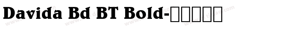 Davida Bd BT Bold字体转换